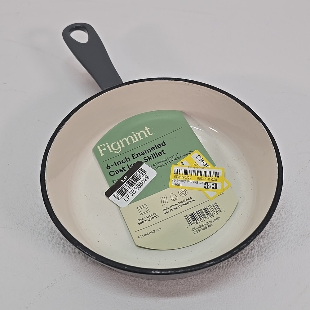 Figmint 6" Enameled‎ Cast Iron Skillet Sage Green